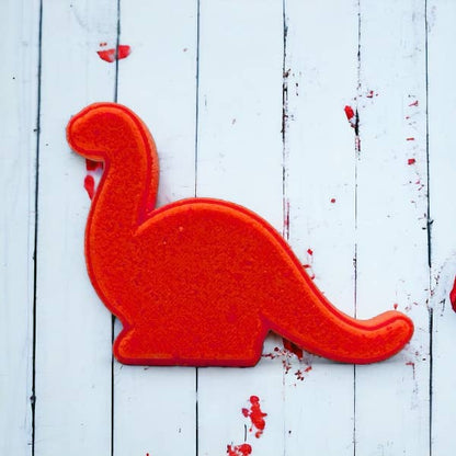 Dino Brontosaurus Bath Bomb - Red/Orange