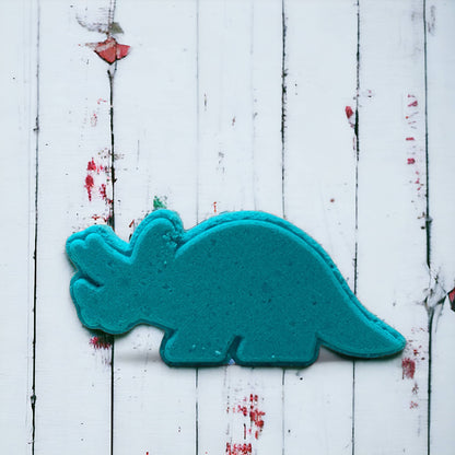 4 oz Dino Triceratops Bath Bomb - Teal