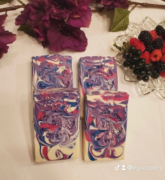 Image of Spring Berry Handmade Soap Men's Collection by Enchanted Gardens Soapery.